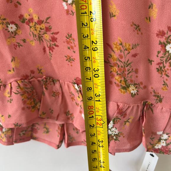 Reformation  Mya Mini Dress Floral Print Ruffled Multicolor Size 10 NWT - Picture 7 of 10